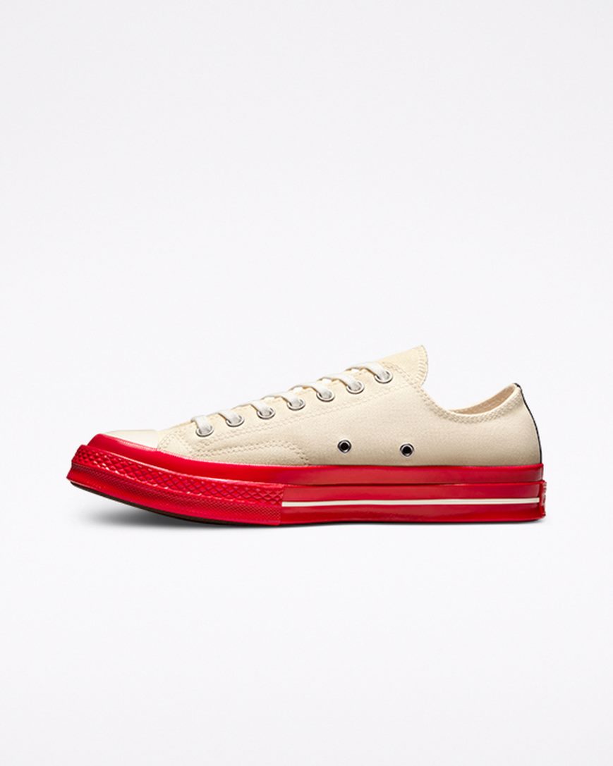 Zapatillas Bajas Converse x Comme des Garçons PLAY Chuck 70 Mujer Rojas | PE 04L2E7